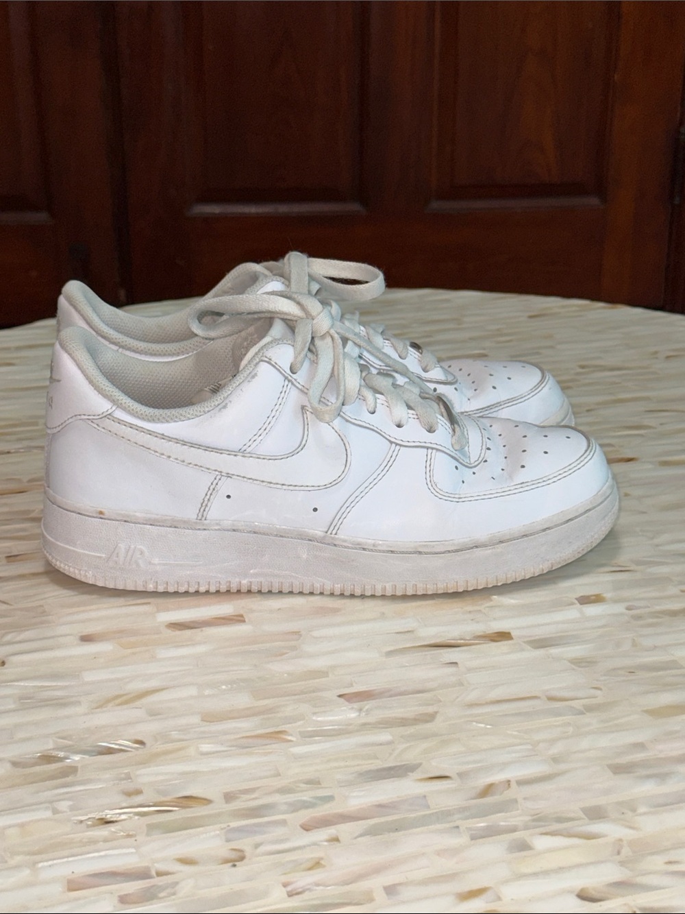 Nike White Low-Top Leather Sneakers